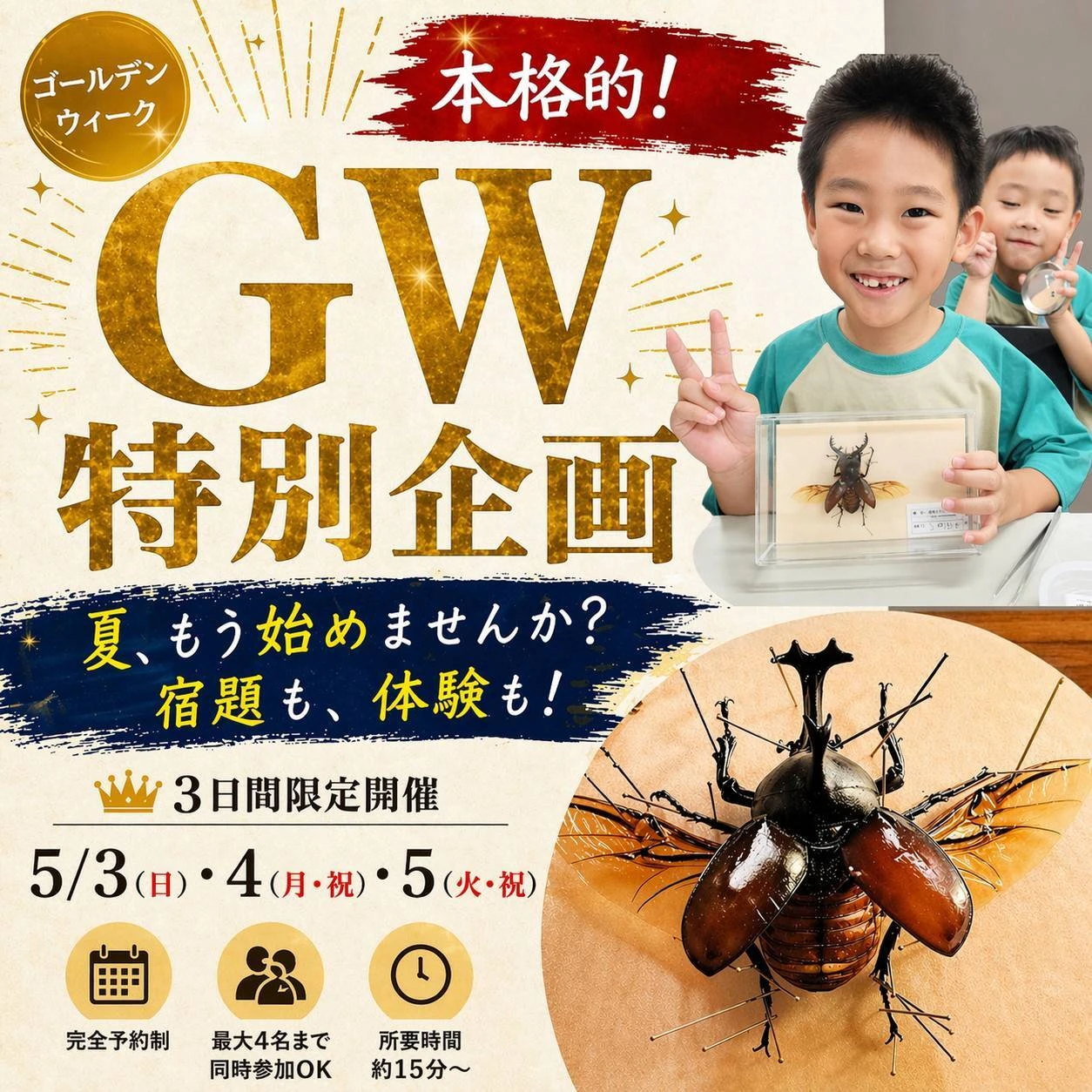 GW特別企画！自分だけの昆虫標本を作ろう